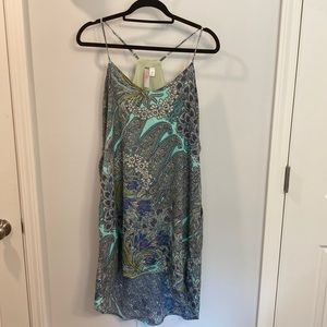 Teal High low dress with pockets! Medium